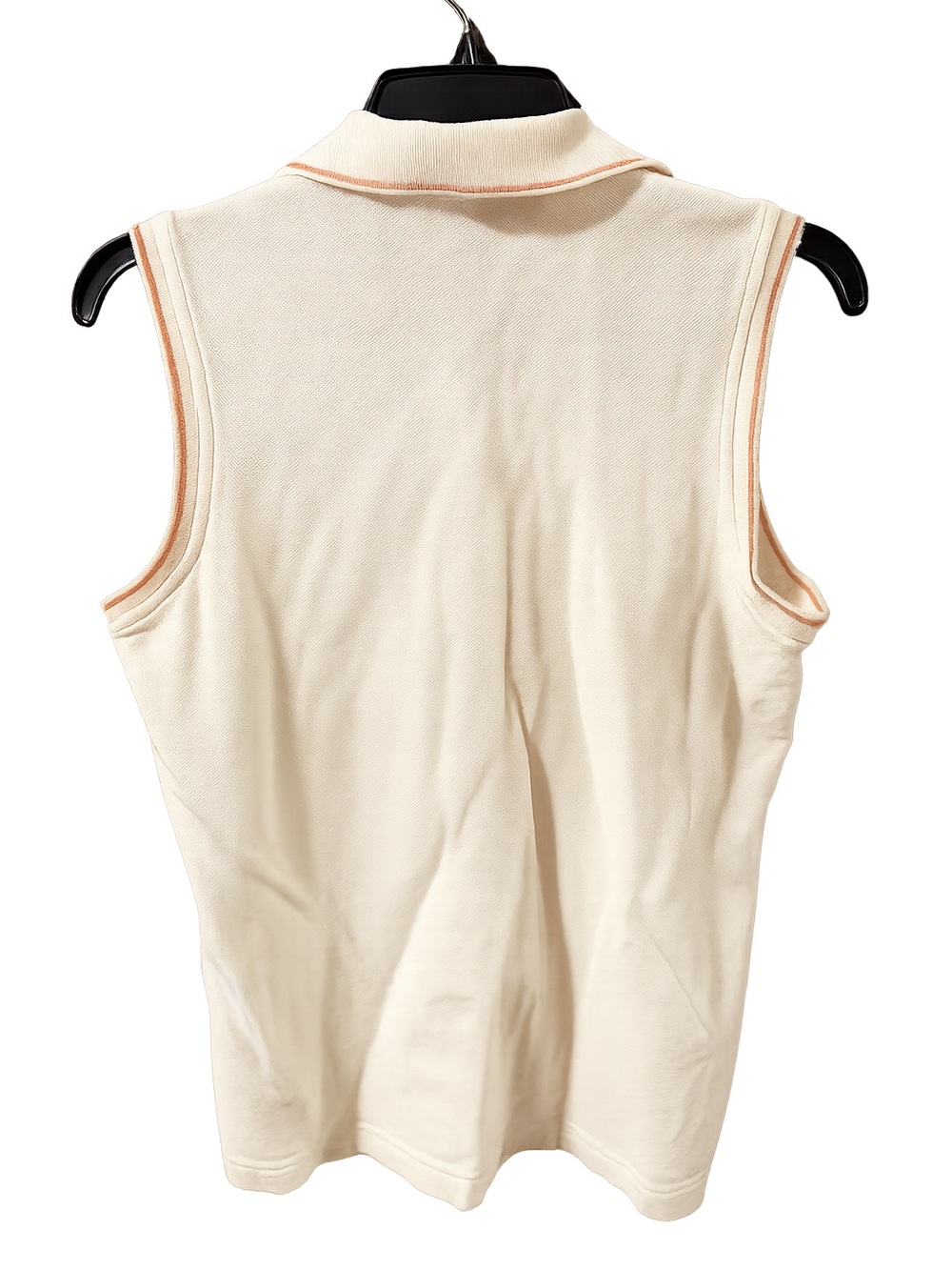 Izod White Ladies Polo Top with Blue Labels - Picture 3 of 4